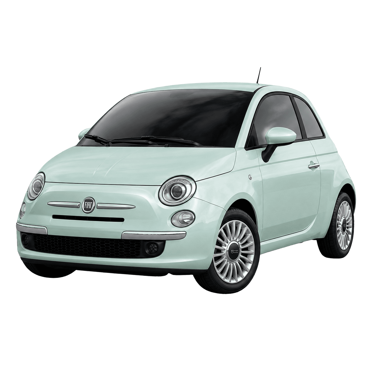 Fiat 500 compact hire car for easy local driving in Stockport