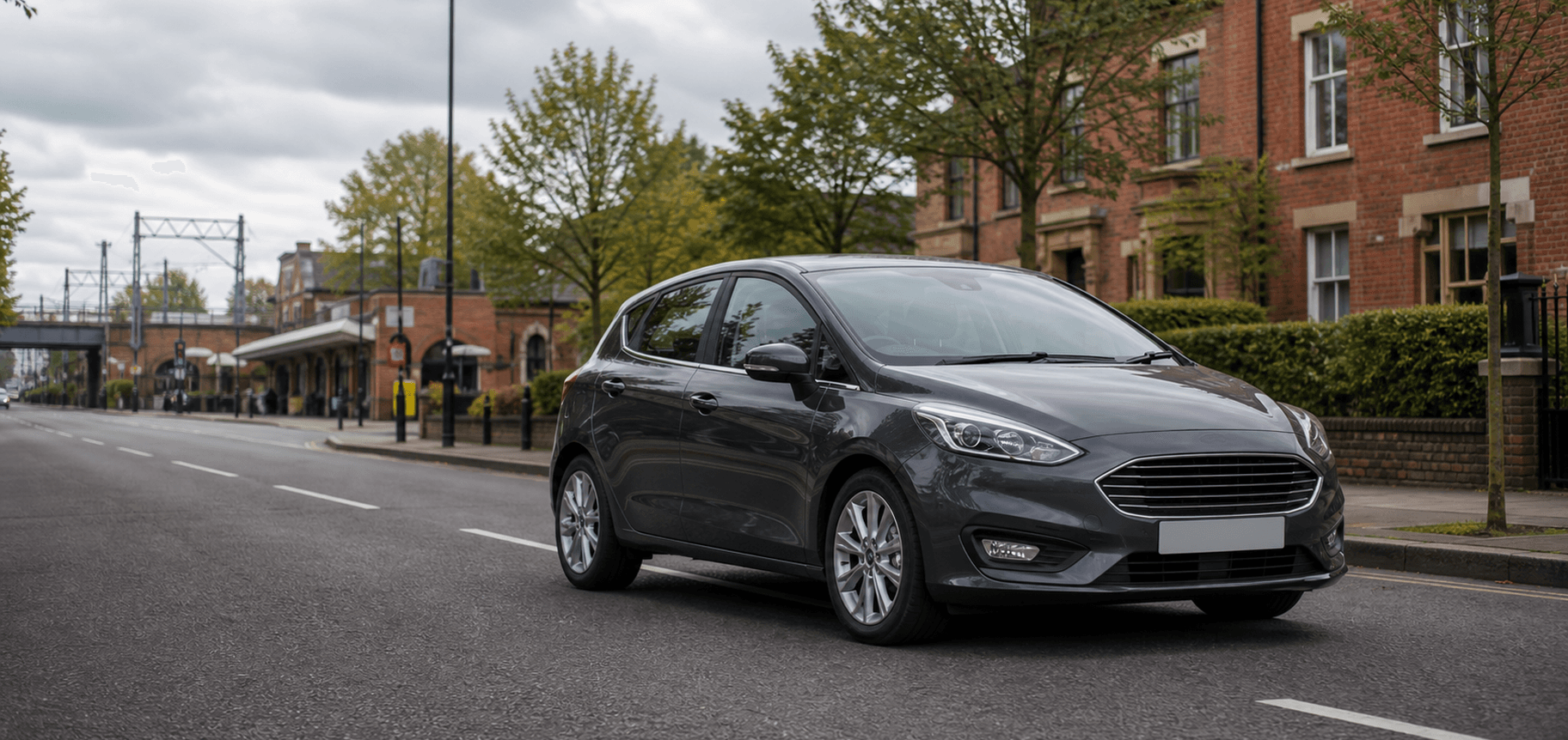 Compact hire car ready for practical travel around Cheadle