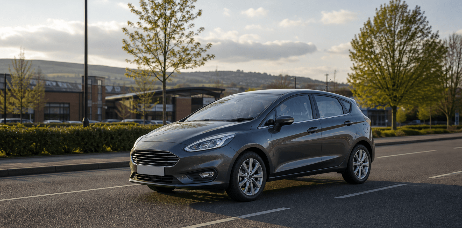 Compact hire car ready for practical travel around Wilmslow